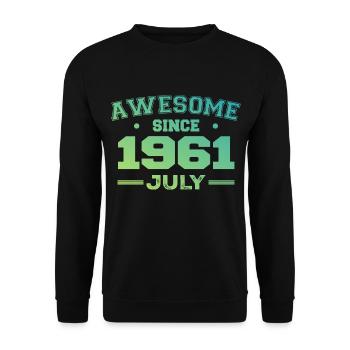 July 1961 Birthday Party July 1961 Retro - Unisex Sweatshirt - black - Front - Alina (178cm) & Michal (187cm)