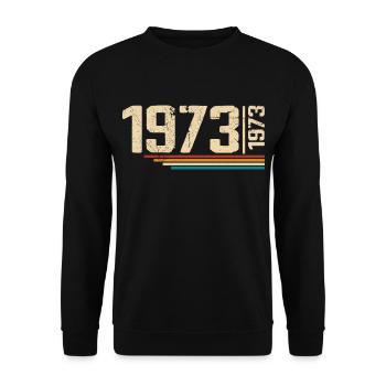 Millésime Anniversaire 1973 Fête Anniversaire 1973 - Sweat-shirt Unisexe - noir - Devant - Alina (178cm) & Michal (187cm)