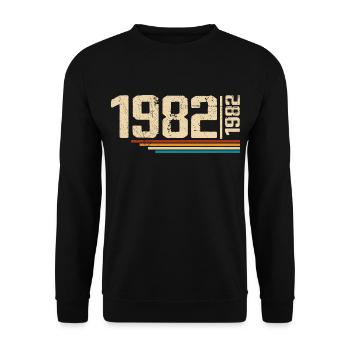 Vintage Anniversary 1982 Birthday Party 1982 - Unisex Sweatshirt - black - Front - Alina (178cm) & Michal (187cm)