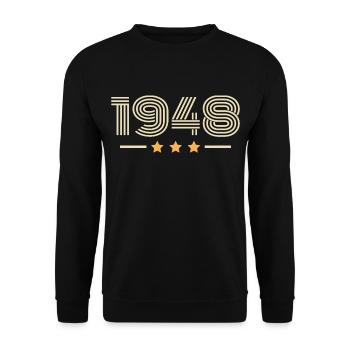 Légendaire Depuis 1948 Cadeau D anniversaire 1948 - Sweat-shirt Unisexe - noir - Devant - Alina (178cm) & Michal (187cm)