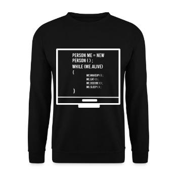 Coding Programming Computer Programmer - Unisex Sweatshirt - black - Front - Alina (178cm) & Michal (187cm)
