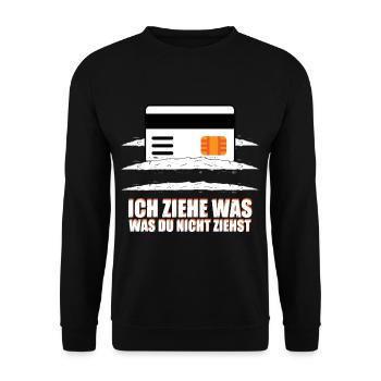 Ich Ziehe Was Was Du Nicht Ziehst Tekk HardTekk - Unisex Pullover - Schwarz - Vorne - Alina (178cm) & Michal (187cm)