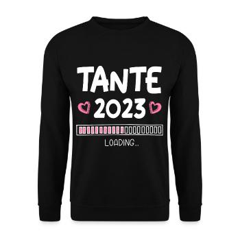 Tante 2023 Loading - Unisex Pullover - Schwarz - Vorne - Alina (178cm) & Michal (187cm)