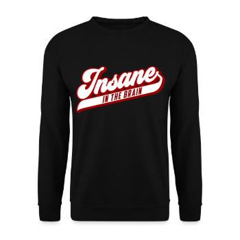 Insane | Farben änderbar | Zelebriere den Wahnsinn - Unisex Pullover - Schwarz - Vorne - Alina (178cm) & Michal (187cm)