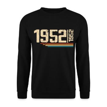 Vintage Anniversary 1952 Birthday Party 1952 - Unisex Sweatshirt - black - Front - Alina (178cm) & Michal (187cm)