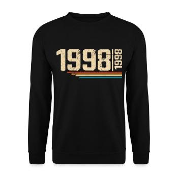 Millésime Anniversaire 1998 Fête Anniversaire 1998 - Sweat-shirt Unisexe - noir - Devant - Alina (178cm) & Michal (187cm)