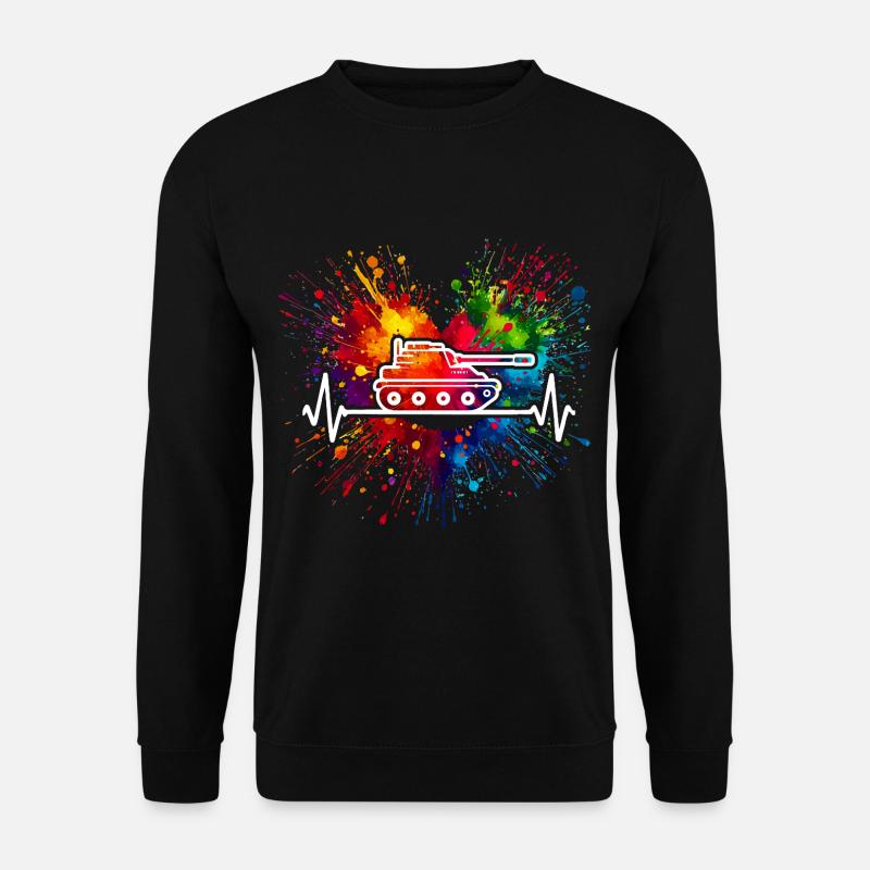 Panzer Herzschlag - Unisex Pullover - Schwarz