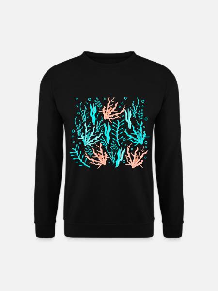 under water plant patterns - Unisex Sweatshirt - black
