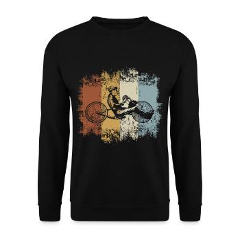 Vintage Handbike - Unisex Sweatshirt - black - Front - Alina (178cm) & Michal (187cm)
