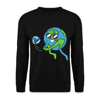 La Terre joue au volleyball Jour de la Terre Jour de la Terre - Sweat-shirt Unisexe - noir - Devant - Alina (178cm) & Michal (187cm)