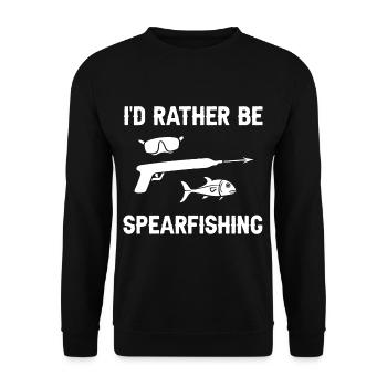 Spearfishing Spear Fishermen Fish Spear Fishermen - Unisex Sweatshirt - black - Front - Alina (178cm) & Michal (187cm)