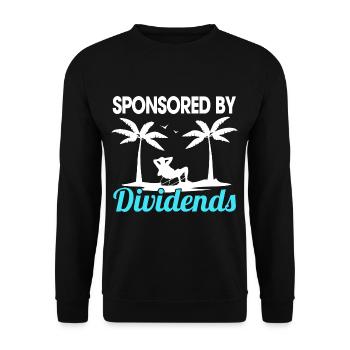 Sponsored by Dividend Shareholder Stock Market - Unisex Sweatshirt - black - Front - Alina (178cm) & Michal (187cm)