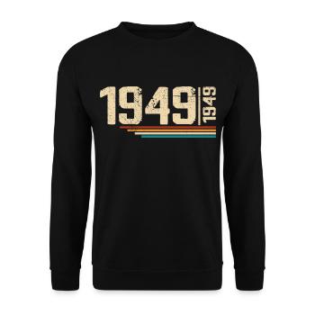 Vintage Anniversary 1949 Birthday Party 1949 - Unisex Sweatshirt - black - Front - Alina (178cm) & Michal (187cm)