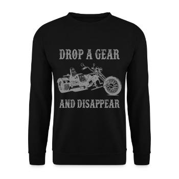 Laissez tomber un engrenage et faites disparaître Trike Bike Tricycle - Sweat-shirt Unisexe - noir - Devant - Alina (178cm) & Michal (187cm)