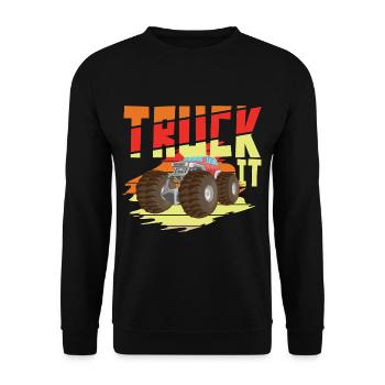 Truck It - Unisex Pullover - Schwarz - Vorne - Alina (178cm) & Michal (187cm)