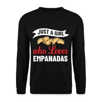Empanada Argentina Dumpling Spain - Unisex Sweatshirt - black - Front - Alina (178cm) & Michal (187cm)