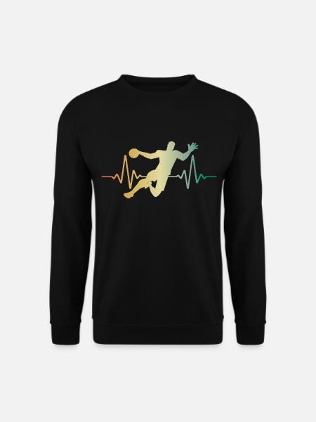 Handball Herzschlag Puls - Unisex Pullover - Schwarz