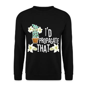 Monstera Mama - Sweat-shirt Unisexe - noir - Devant - Alina (178cm) & Michal (187cm)