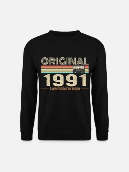 Original 1991 Jahrgang 1991 Retro Geburtstag 1991 - Unisex Pullover - Schwarz