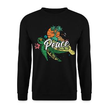 Tortue - Sweat-shirt Unisexe - noir - Devant - Alina (178cm) & Michal (187cm)