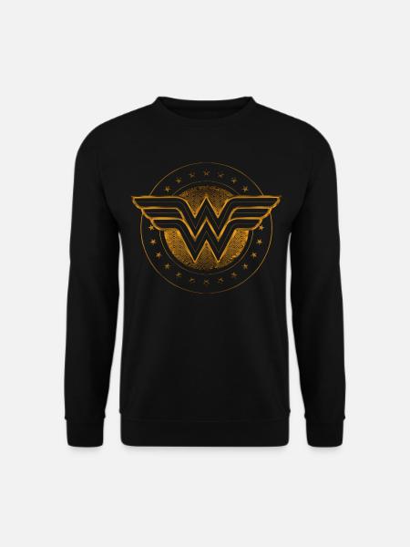 DC Comics Wonder Woman Classic Logo Gold - Unisex Sweatshirt - black