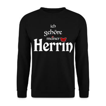 Domina Herrin Eigentum - Unisex Pullover - Schwarz - Vorne - Alina (178cm) & Michal (187cm)