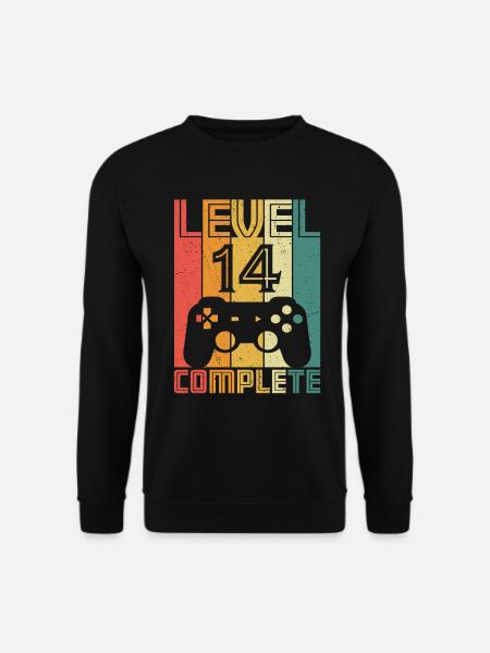 14-års fødselsdag Gamer Niveau 14 Komplet 14 år - Unisex sweater - sort