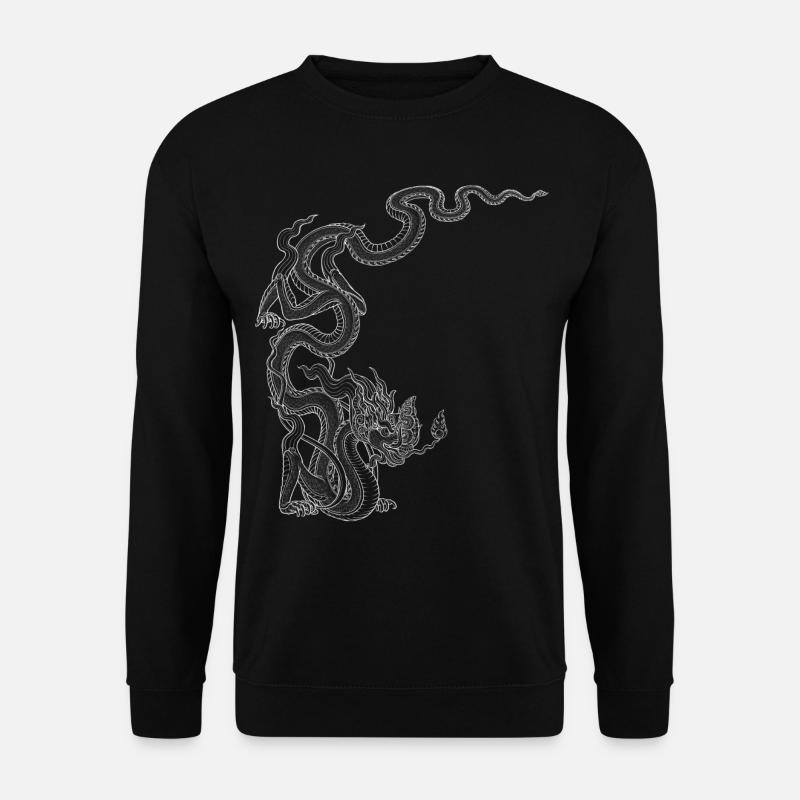 Weißer Drache - Long Remake - Unisex Pullover - Schwarz