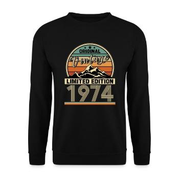 1974 - Unisex Sweatshirt - black - Front - Alina (178cm) & Michal (187cm)