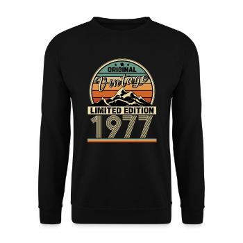 Retro 1977 - Unisex Sweatshirt - black - Front - Alina (178cm) & Michal (187cm)