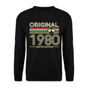 1980 - Sweat-shirt Unisexe - noir - Devant - Alina (178cm) & Michal (187cm)