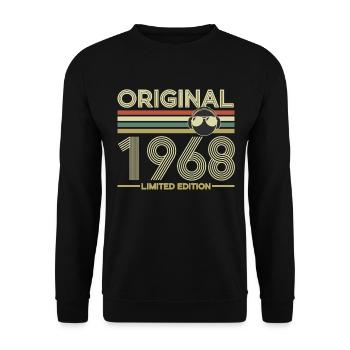 1968 - Unisex Pullover - Schwarz - Vorne - Alina (178cm) & Michal (187cm)