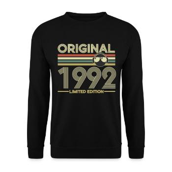 1992 - Unisex Pullover - Schwarz - Vorne - Alina (178cm) & Michal (187cm)