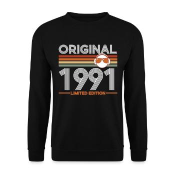 1991 - Unisex Sweatshirt - black - Front - Alina (178cm) & Michal (187cm)