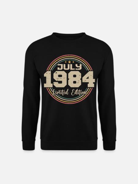 1984 Geburtstag Juli 1984 Geschenk Juli 1984 - Unisex Pullover - Schwarz