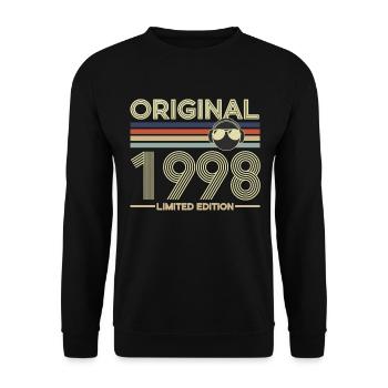 1998 - Unisex Pullover - Schwarz - Vorne - Alina (178cm) & Michal (187cm)
