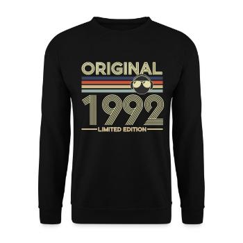 1992 - Unisex Pullover - Schwarz - Vorne - Alina (178cm) & Michal (187cm)