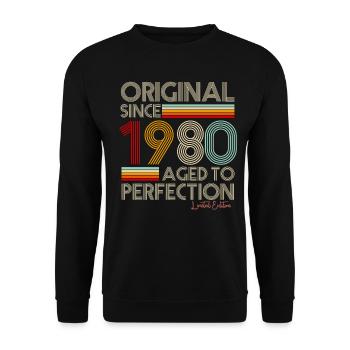 1980 - Unisex Sweatshirt - black - Front - Alina (178cm) & Michal (187cm)