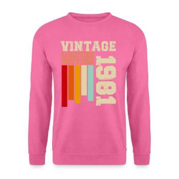 1981 - Sweat-shirt Unisexe - rose - Devant