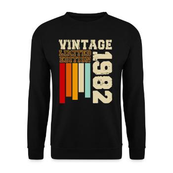 1982 - Sweat-shirt Unisexe - noir - Devant - Alina (178cm) & Michal (187cm)