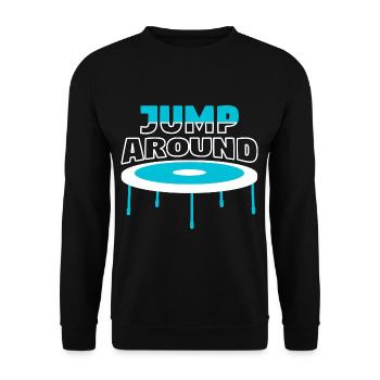 Around Trampoline Trampolining - Unisex Sweatshirt - black - Front - Alina (178cm) & Michal (187cm)