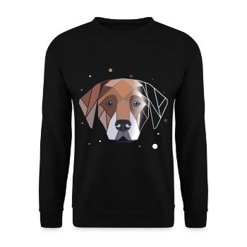 Hund Polygon - Unisex Pullover - Schwarz - Vorne - Alina (178cm) & Michal (187cm)
