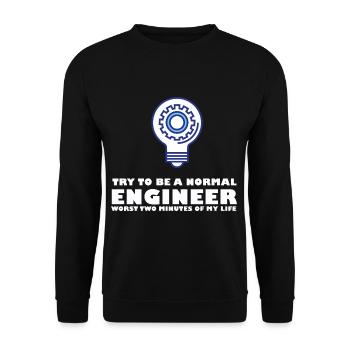 Essayer d’être un ingénieur normal - Sweat-shirt Unisexe - noir - Devant - Alina (178cm) & Michal (187cm)