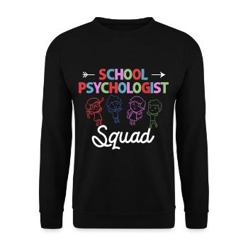 Schulpsychologe Schulpsychologie Psychologie - Unisex Pullover - Schwarz - Vorne - Alina (178cm) & Michal (187cm)