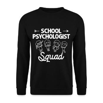 Schulpsychologe Schulpsychologie Psychologie - Unisex Pullover - Schwarz - Vorne - Alina (178cm) & Michal (187cm)