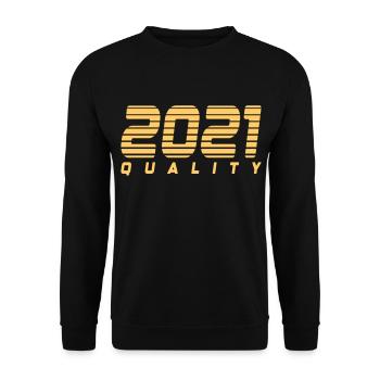 2021 quality | Farbe änderbar - Unisex Pullover - Schwarz - Vorne - Alina (178cm) & Michal (187cm)