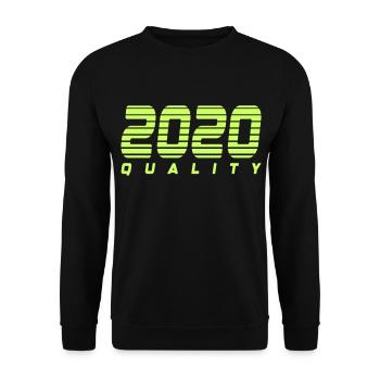 2020 quality | Farbe änderbar - Unisex Pullover - Schwarz - Vorne - Alina (178cm) & Michal (187cm)