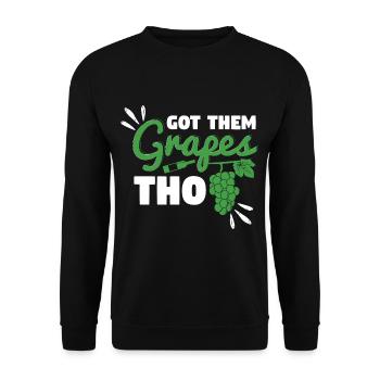 Got Them Grapes Tho - Unisex Pullover - Schwarz - Vorne - Alina (178cm) & Michal (187cm)