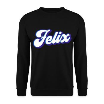 Felix | Farben änderbar - Unisex Pullover - Schwarz - Vorne - Alina (178cm) & Michal (187cm)