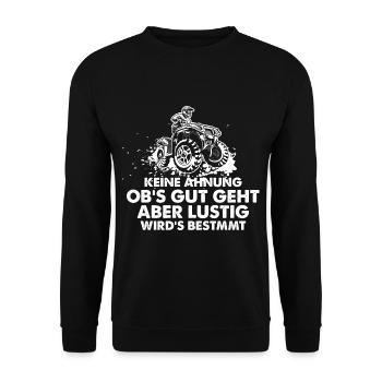 Je ne sais pas si ça va bien se passer mais ça va être du VTT - Sweat-shirt Unisexe - noir - Devant - Alina (178cm) & Michal (187cm)